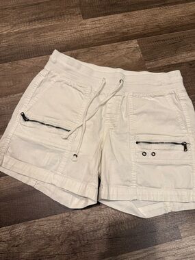Carhartt Women's White Cargo Drawstring Shorts